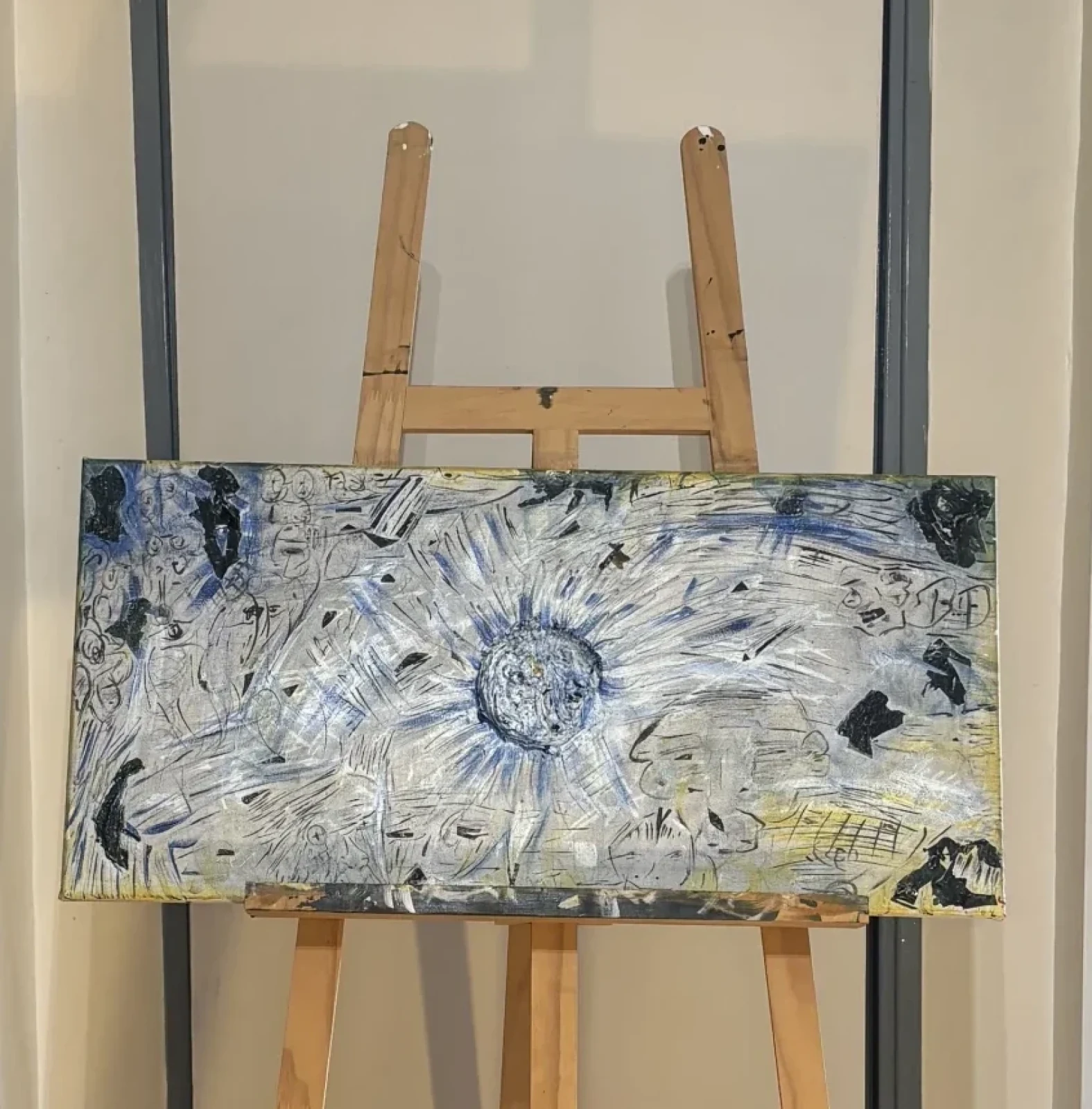 Soleil bleu (2023), peinture de David Briand